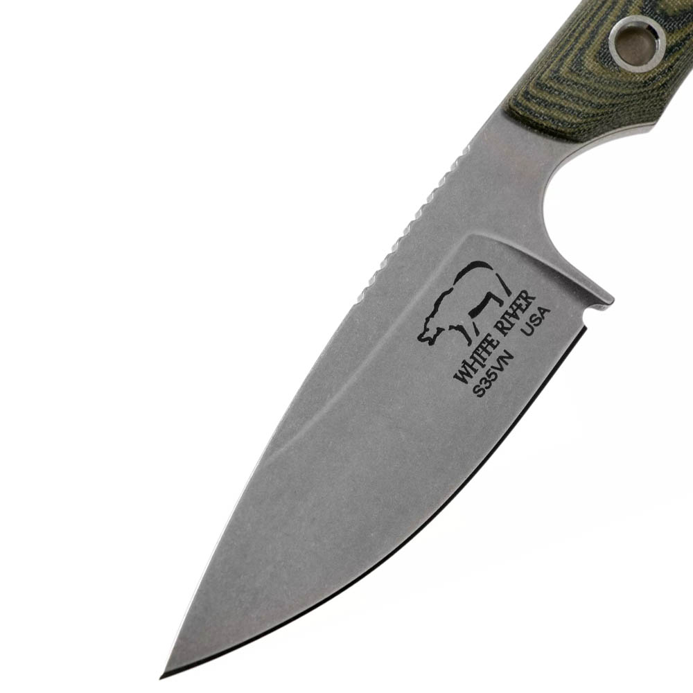 White River M1 Caper Canvas Black Olive Micarta 3