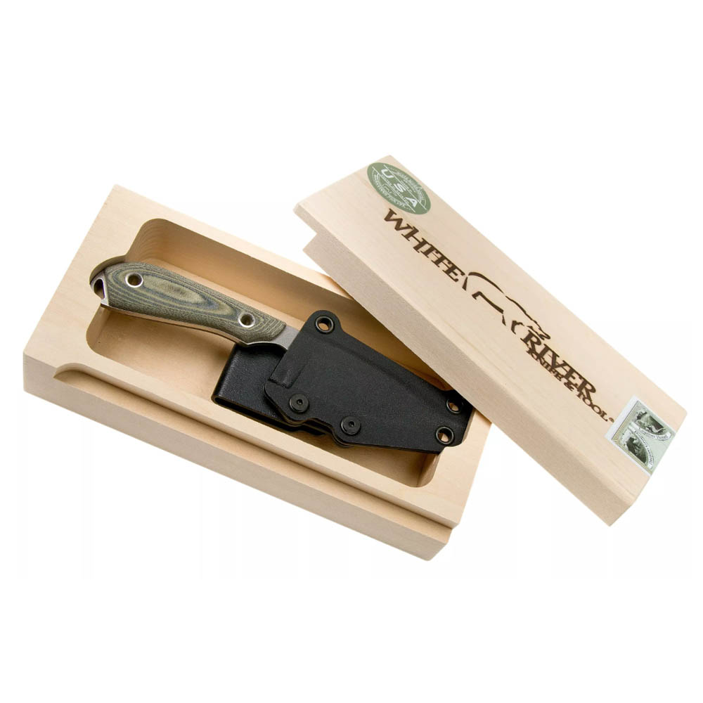 White River M1 Caper Canvas Black Olive Micarta 8