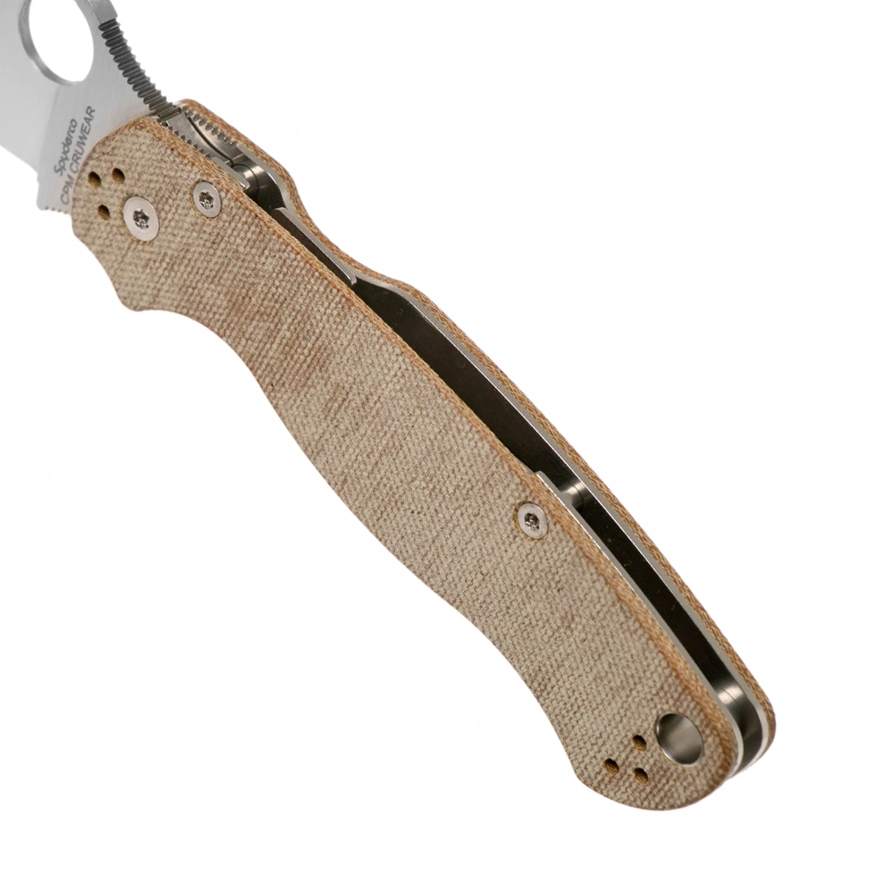 Spyderco C81MPCW2 Para Military 2 Brown Canvas Micarta Cru-Wear 7