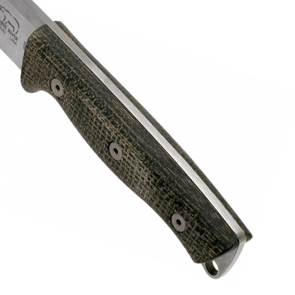 White River Ursus 45 Black Burlap Micarta Bushcraft Knife 5