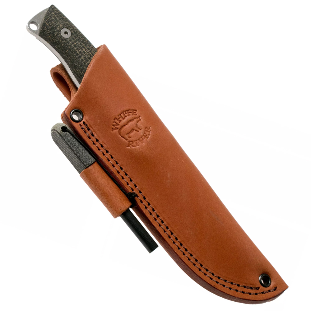 White River Ursus 45 Black Burlap Micarta Bushcraft Knife 6