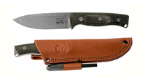 White River Ursus 45 Black Burlap Micarta Bushcraft Knife