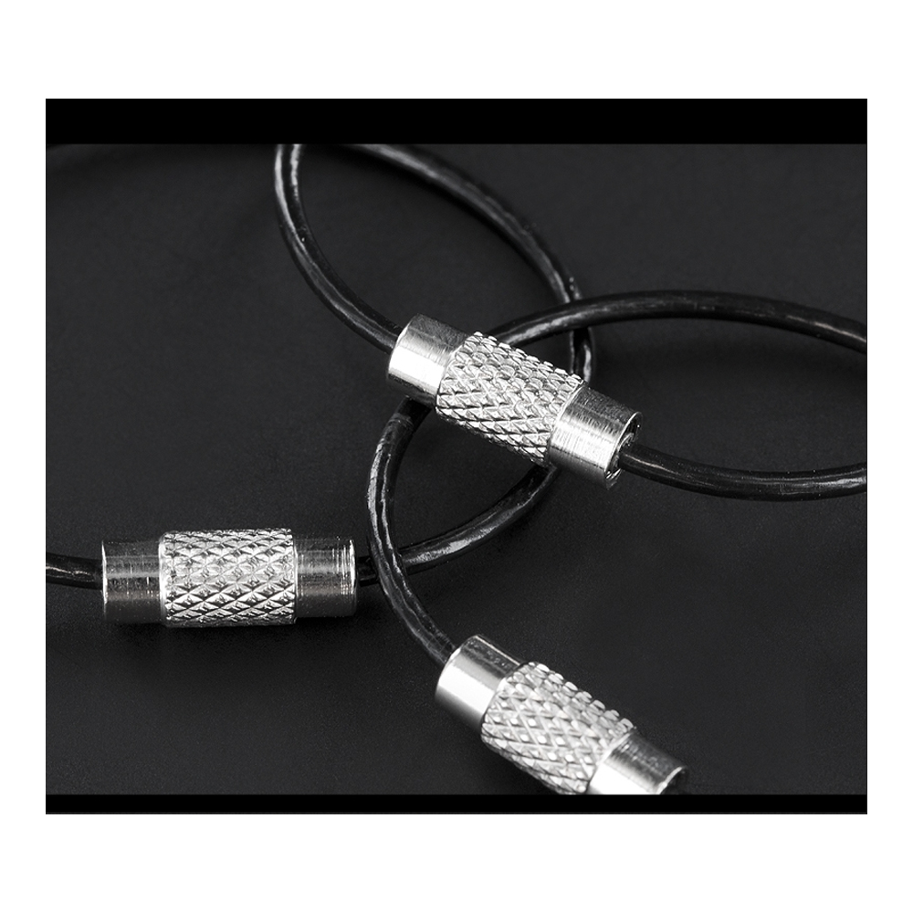 Everyman Cable Key Rings Black 3 Pack Keychain 2