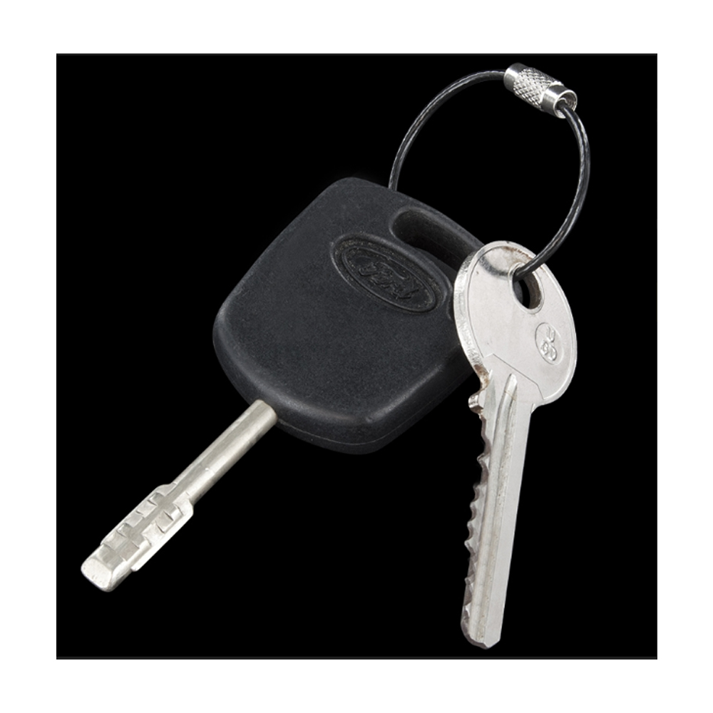 Everyman Cable Key Rings Black 3 Pack Keychain 5