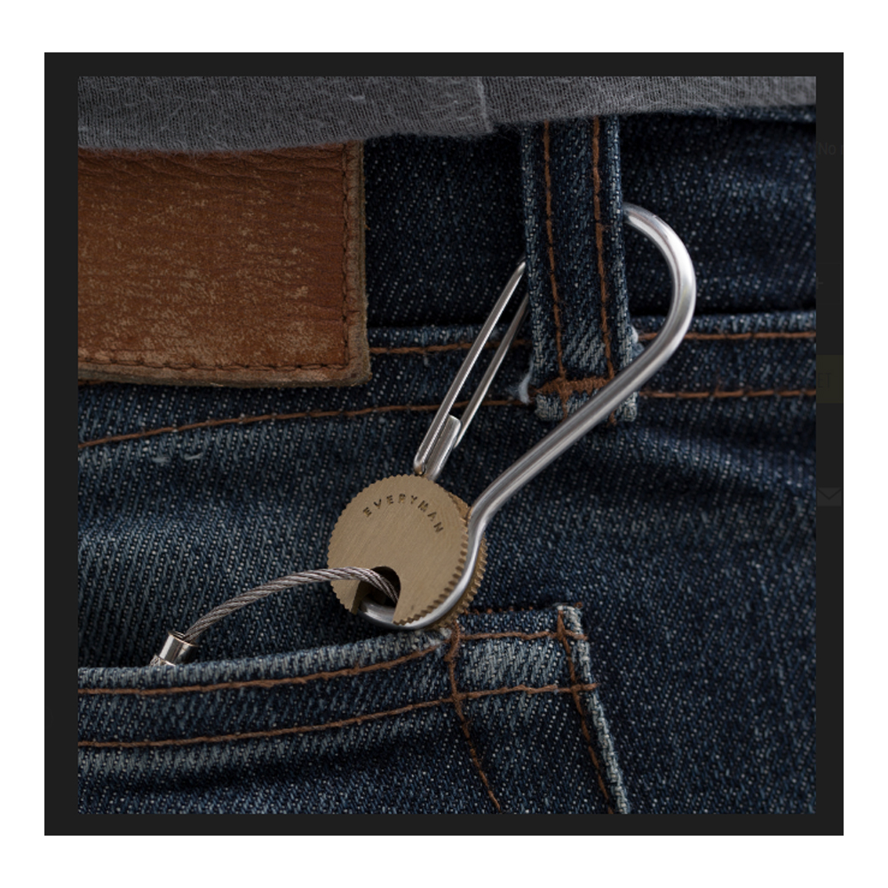 Everyman Cable Key Rings Black 3 Pack Keychain 6