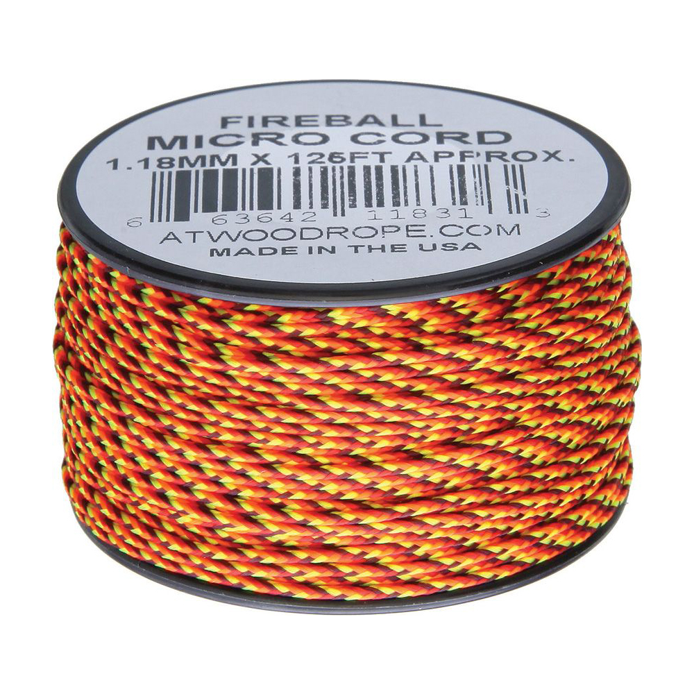 Atwood Rope Micro Cord 125 ft Fireball Braided Cord 1