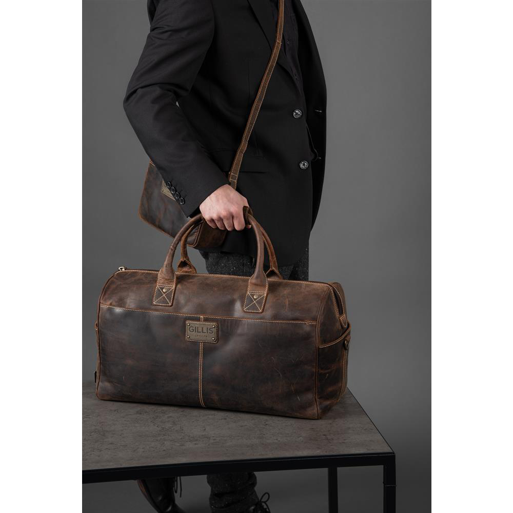 GILLIS LEATHER TRAVEL BAG TRAFALGAR VINTAGE BROWN Bag 16