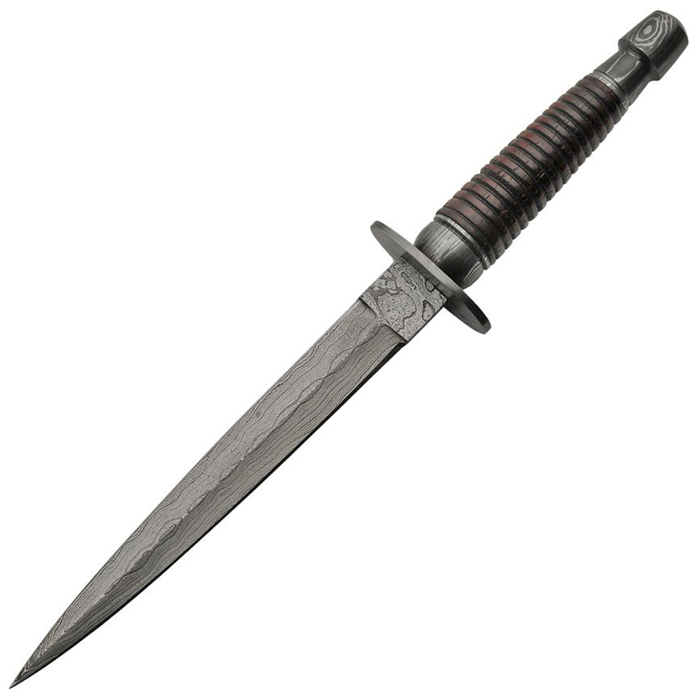Damascus Commando Dagger Wood Dagger 1