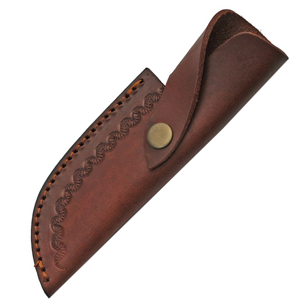 Damascus Fixed Blade Knotted Wood 2