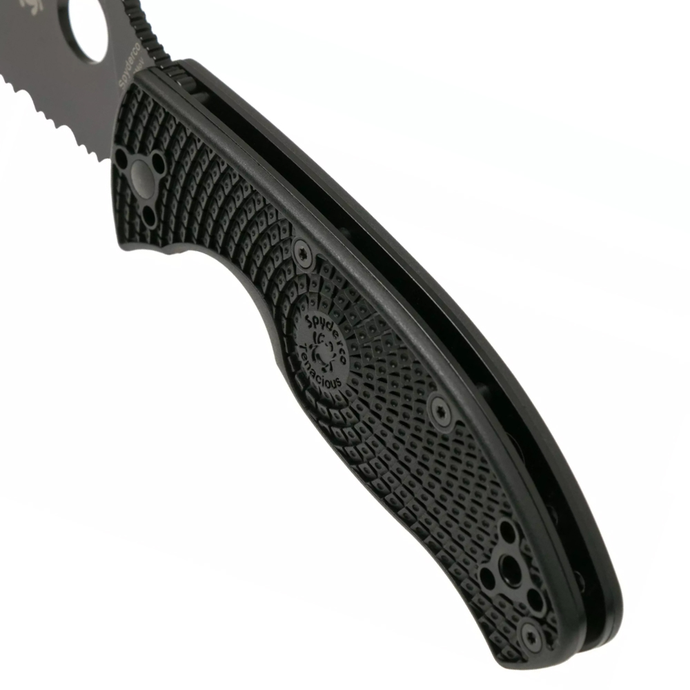 Spyderco Tenacious Serrated Lightweight Black C122PSBBK 7