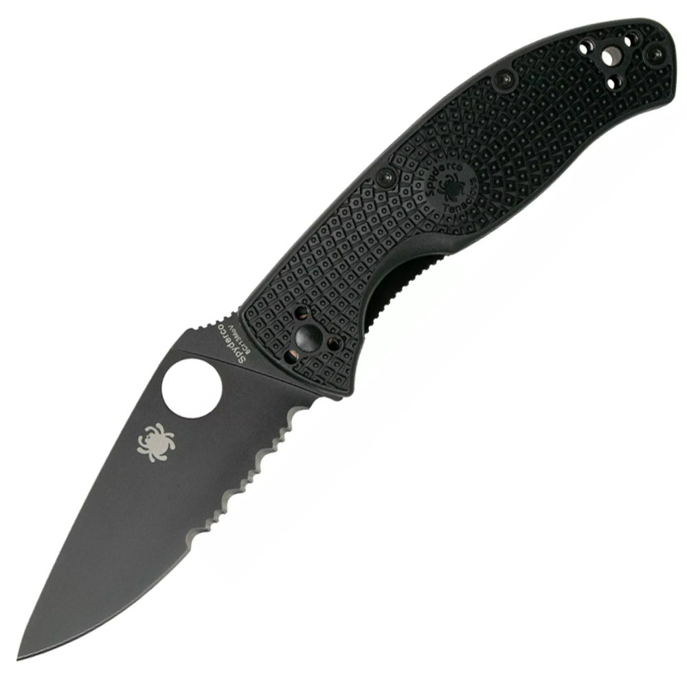 Spyderco Tenacious Serrated Lightweight Black C122PSBBK 1