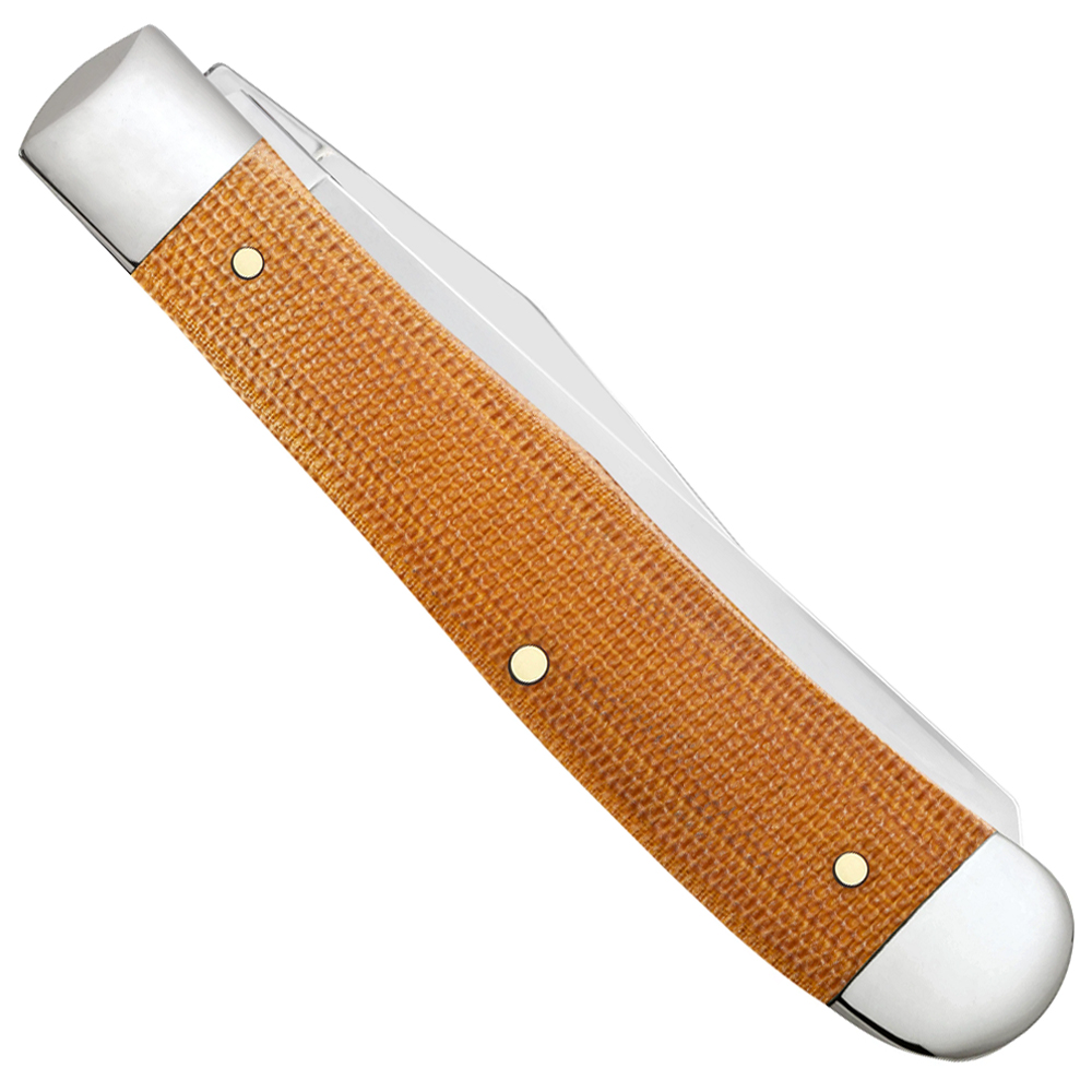 Case SS Natural Canvas Micarta Smooth Trapper 23690 3