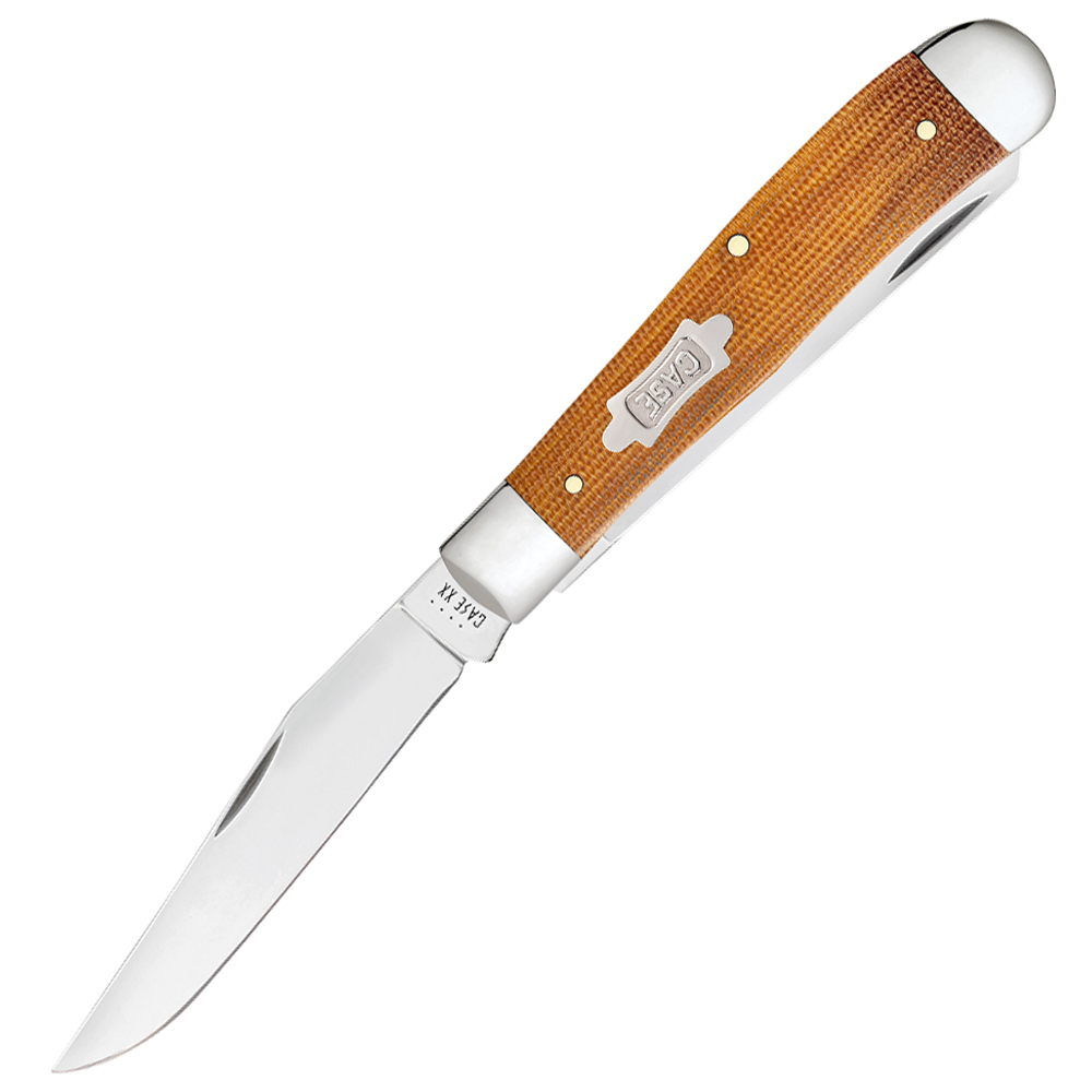 Case SS Natural Canvas Micarta Smooth Trapper 23690 1