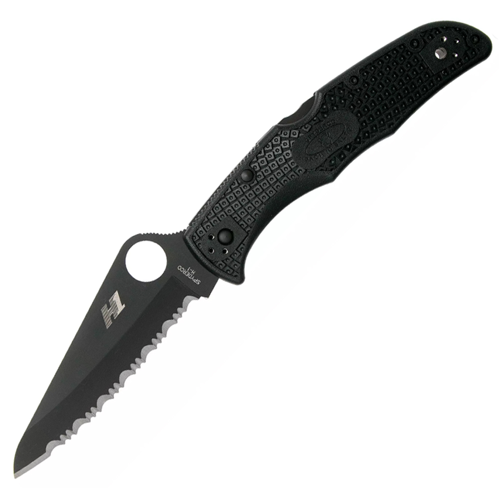 Spyderco Pacific Salt 2 Black C91SBBK2 Serrated 1