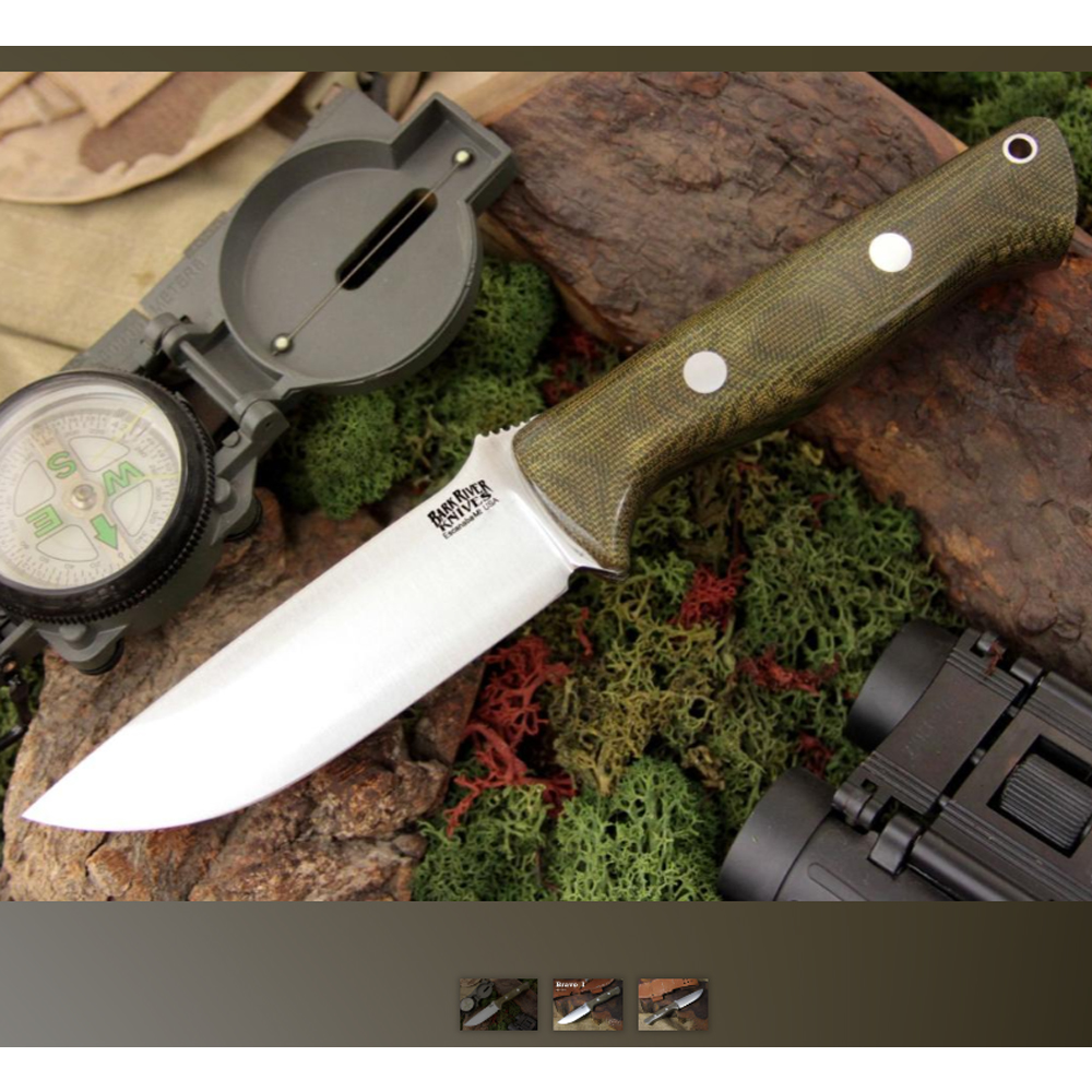 Bark River 111MGC Bravo I A-2 Green Canvas Micarta 4