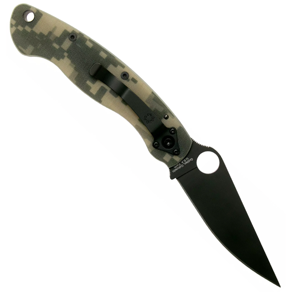 Spyderco 36GPCMOBK Military Black G-10 Digital Camo 2