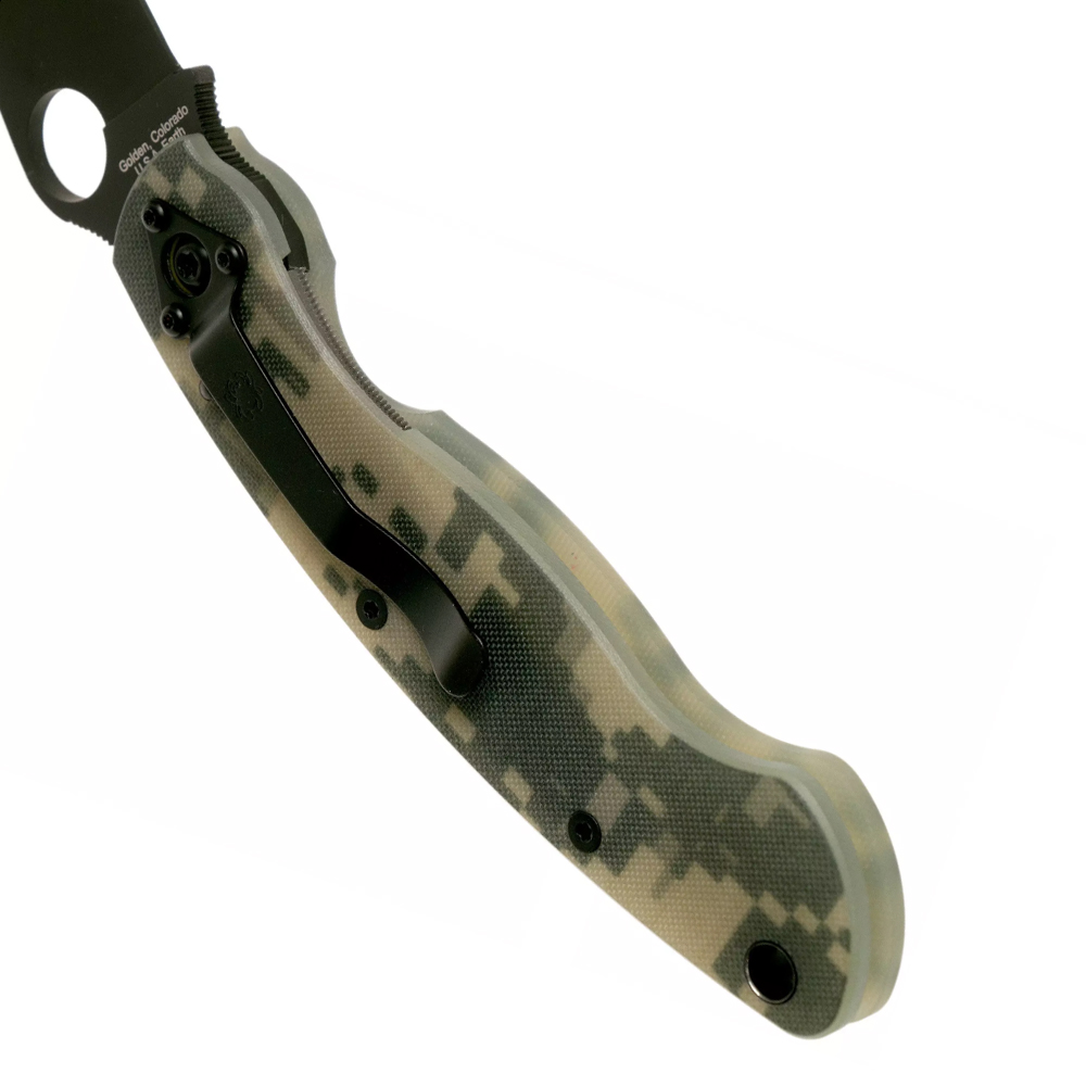 Spyderco 36GPCMOBK Military Black G-10 Digital Camo 5