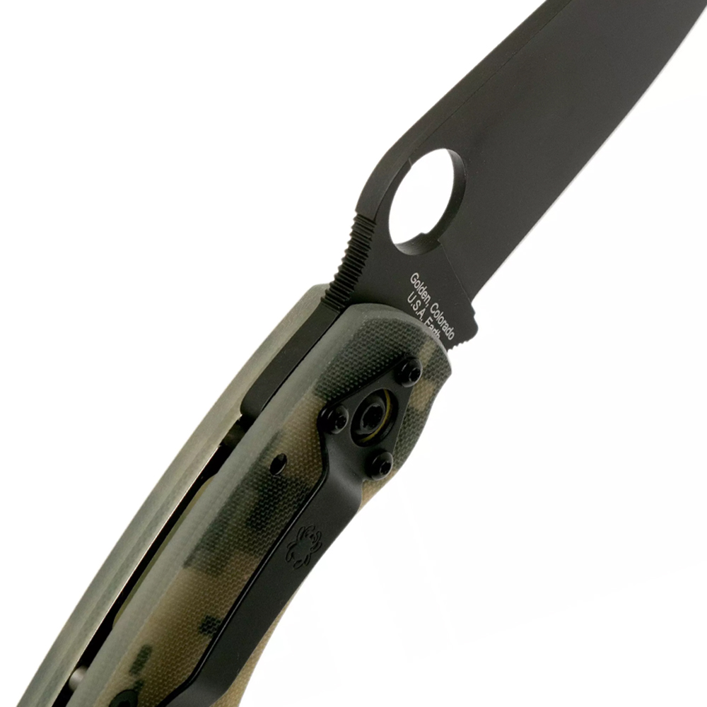 Spyderco 36GPCMOBK Military Black G-10 Digital Camo 6