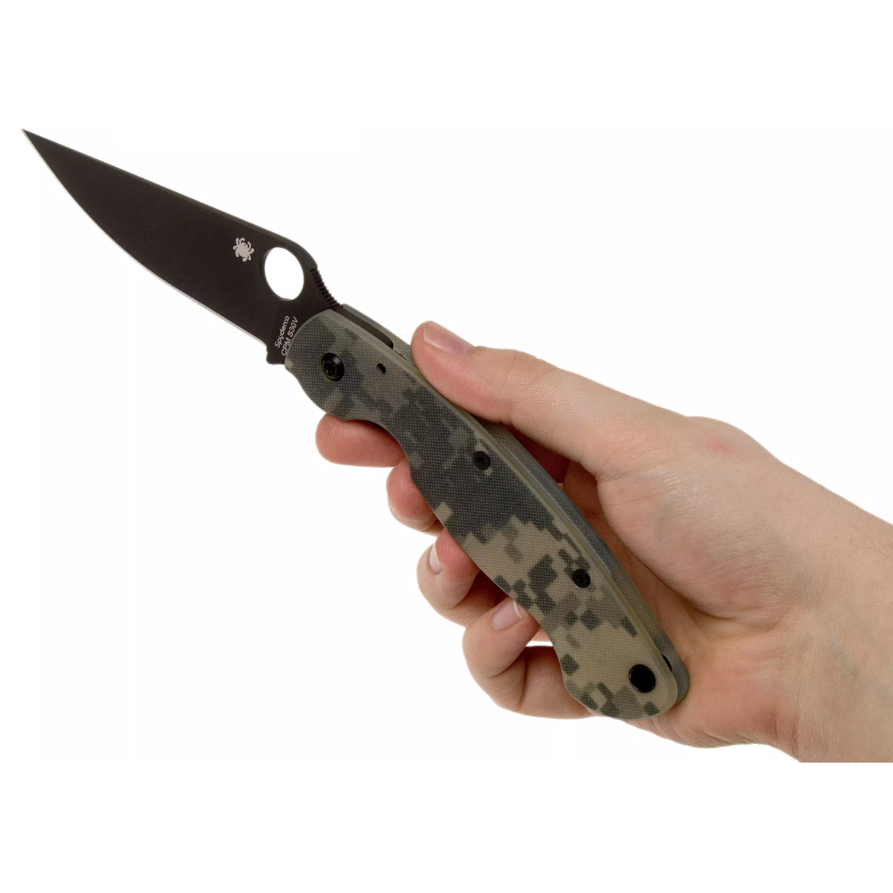 Spyderco 36GPCMOBK Military Black G-10 Digital Camo 8