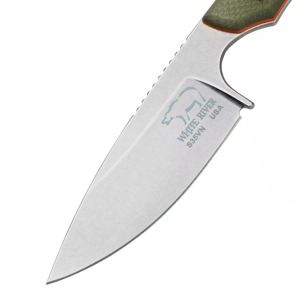White River M1 Backpacker Pro WRM1-TGO Green/Orange G10, Kydex 3