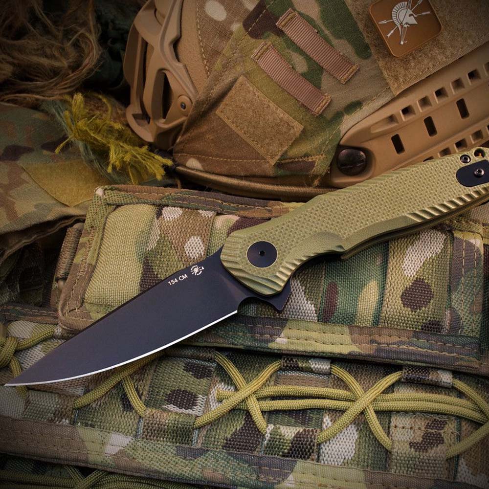 Spartan Blades Field Grade POROS 154CM Black OD Green SFBL11GR 6