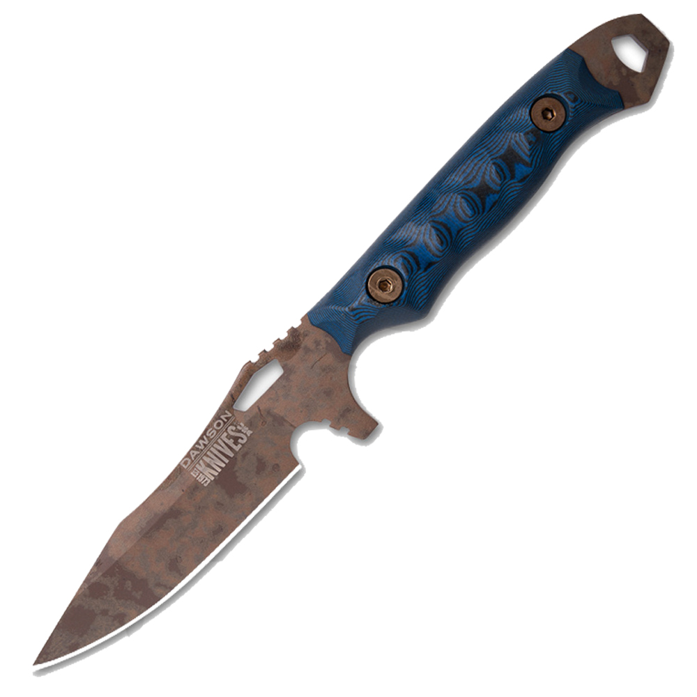 Dawson Smuggler CPM-MagnaCut Scorched Earth Blue/Black G10 1