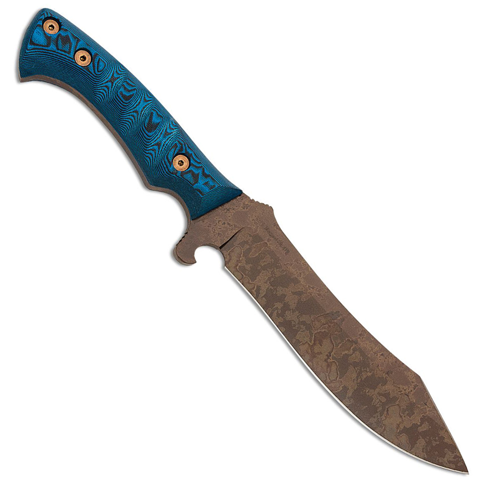 Dawson Farrier CPM-MagnaCut Scorched Earth Blue and Black G10 2