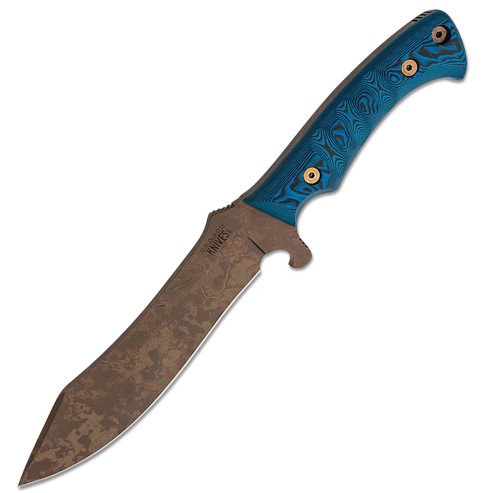 Dawson Farrier CPM-MagnaCut Scorched Earth Blue and Black G10 1