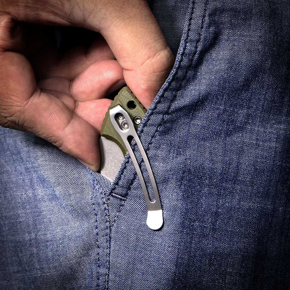 Kubey Anteater Nest Liner Lock Knife Green 5