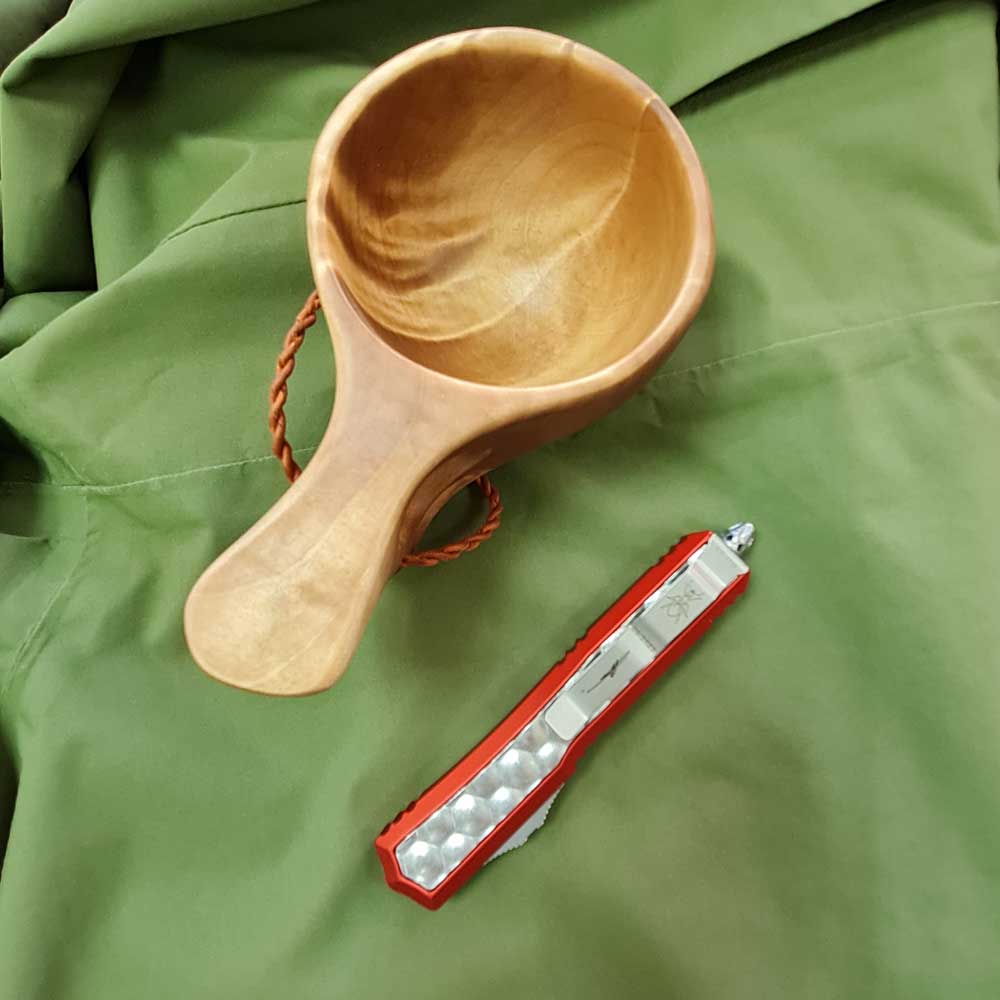 Microtech Makora D/E Ss OTF Automatic Knife Red Nickel Boron Inlay 20610RDBI 5