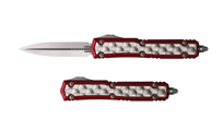 Microtech Makora D/E Ss OTF Automatic Knife Red Nickel Boron Inlay 20610RDBI