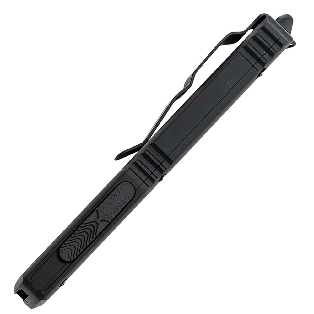 Microtech 122-3T Ultratech Tactical AUTO OTF Black Plain/Serrated Double Edge Dagger Black Aluminum Handle 5