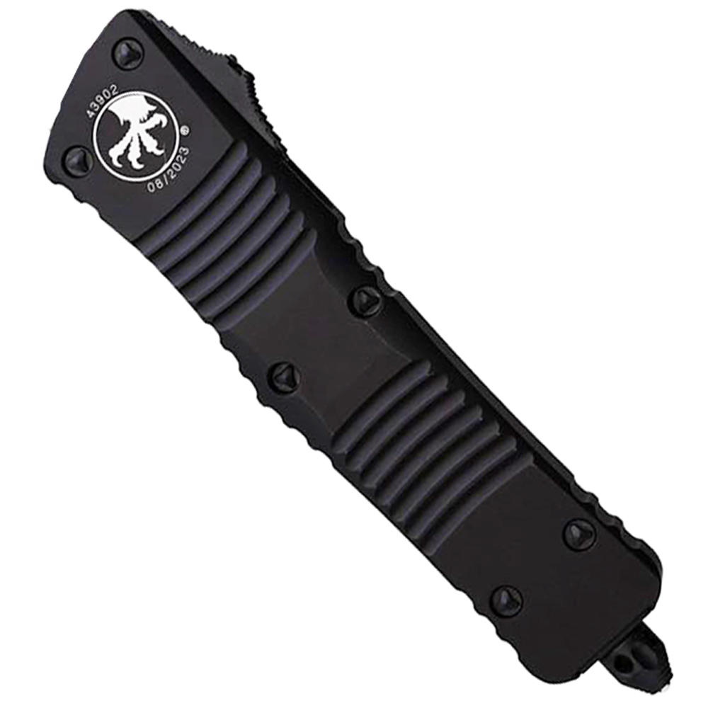 Microtech 143-2 T Combat Troodon S/E AUTO OTF Black Tactical Partial Serrated, Black Aluminum Handles 2
