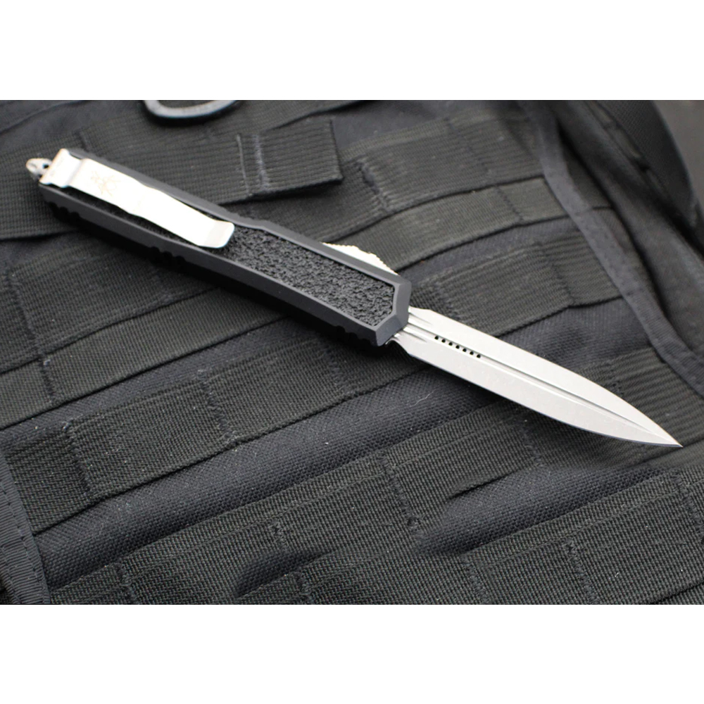 Microtech Makora D/E Ss OTF Automatic Knife Black Nickel Boron Inlay 20610APS 4