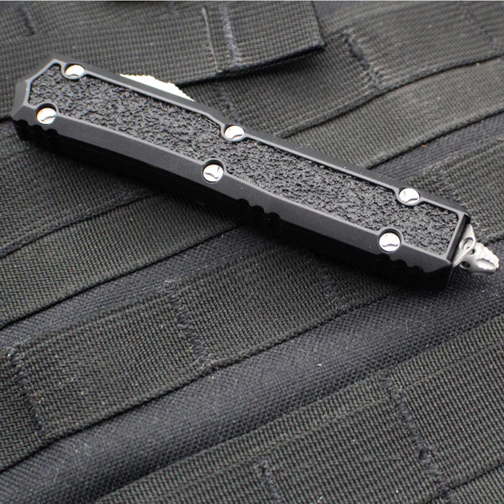 Microtech Makora D/E Ss OTF Automatic Knife Black Nickel Boron Inlay 20610APS 5