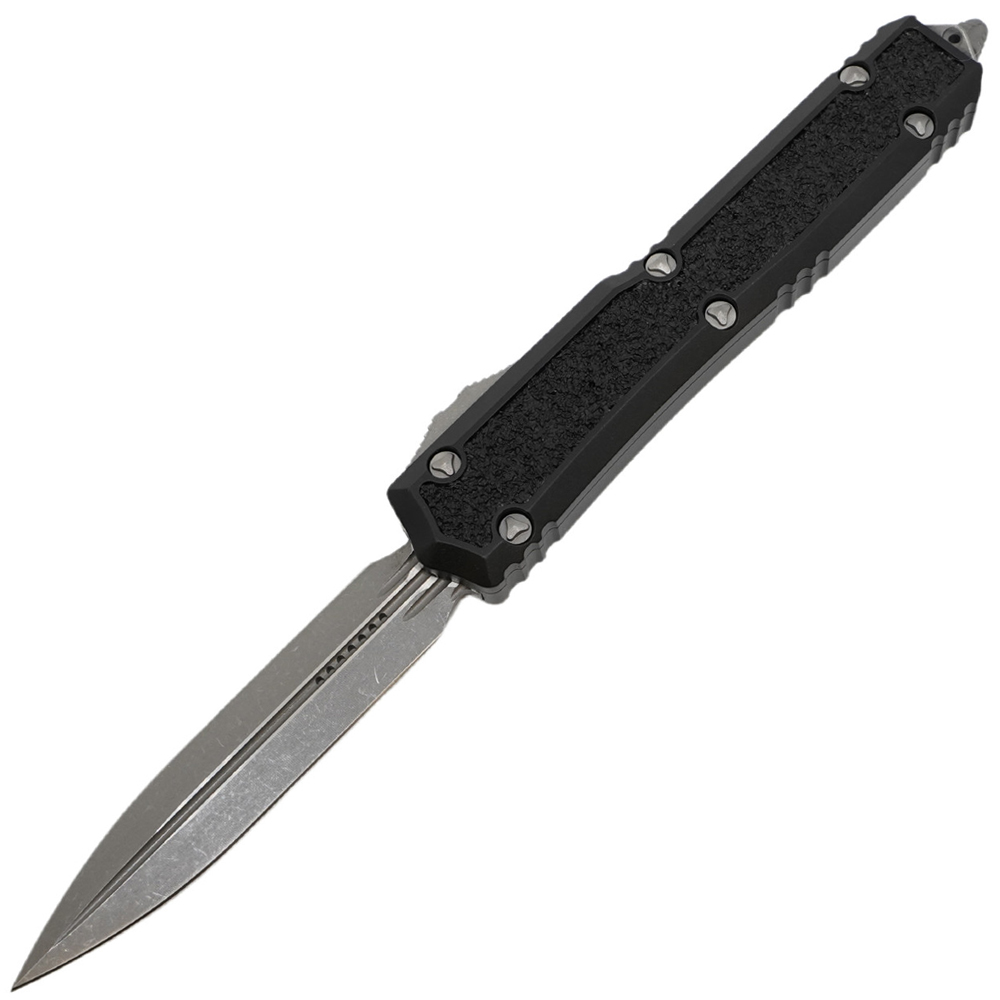 Microtech Makora D/E Ss OTF Automatic Knife Black Nickel Boron Inlay 20610APS 1
