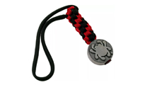 Spyderco Flat Oval Bead with Red/Black Lanyard BEAD5LY