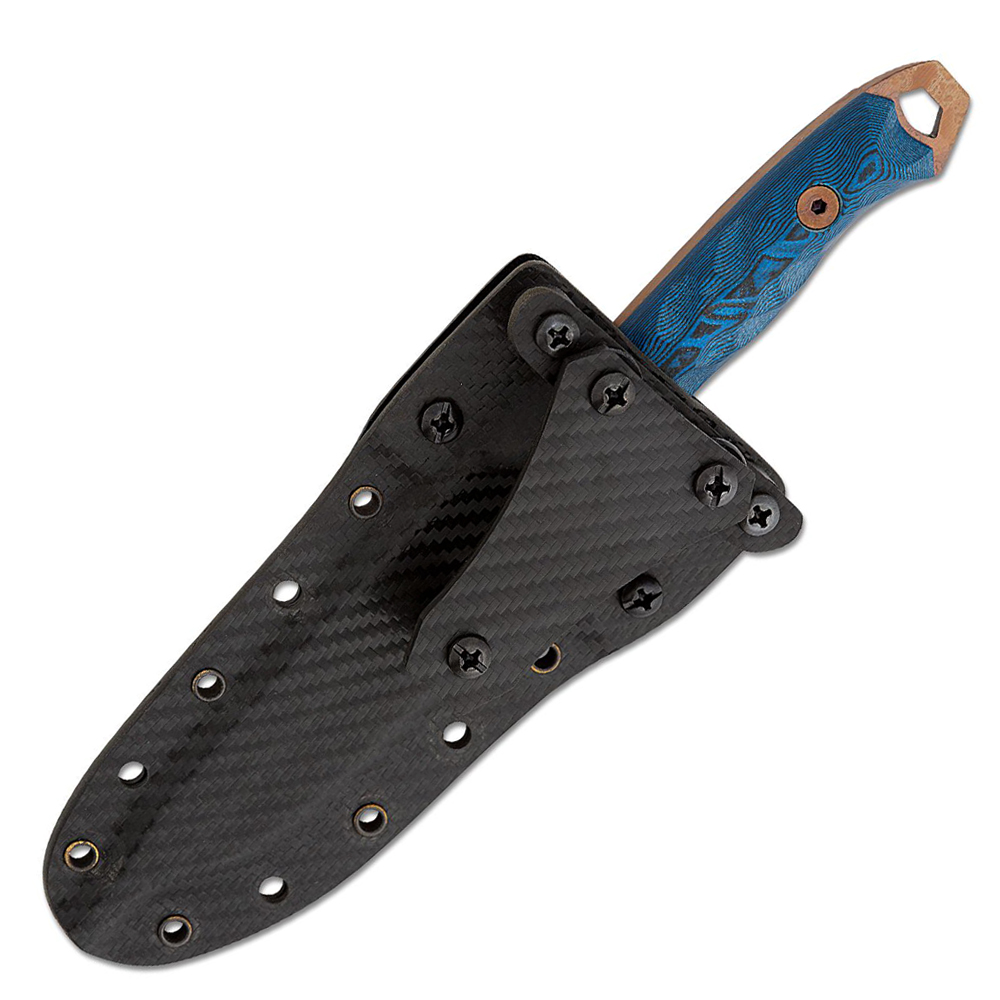 Dawson Smuggler CPM-MagnaCut Arizona Copper Scorched Earth Blue/Black G10 3