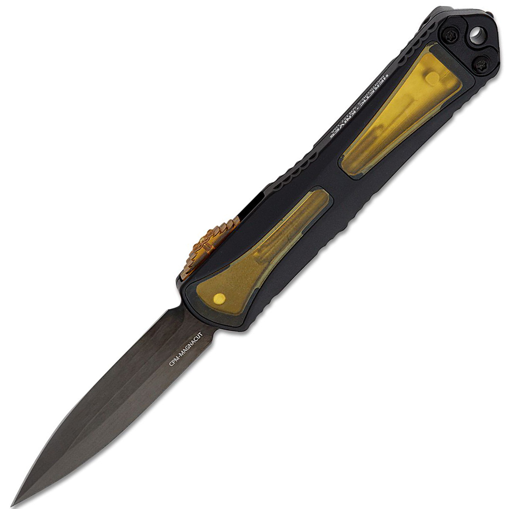 Heretic Manticore S OTF CPM-MagnaCut Black DLC Double Edge Dagger H024-6A-ULTEM 1