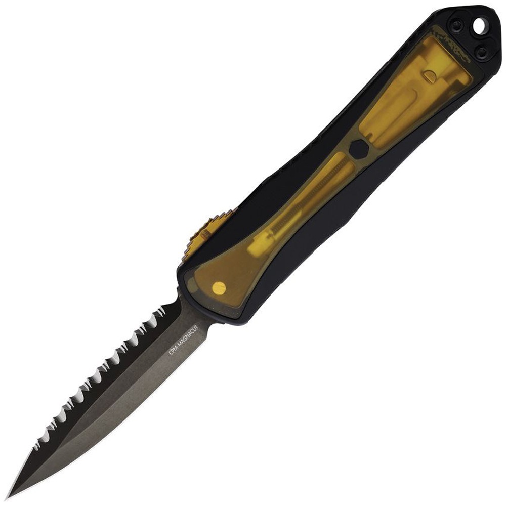 Heretic Manticore E OTF CPM-MagnaCut Black DLC Plain/Serrated Double Edge Dagger H028-6C-ULTEM 1