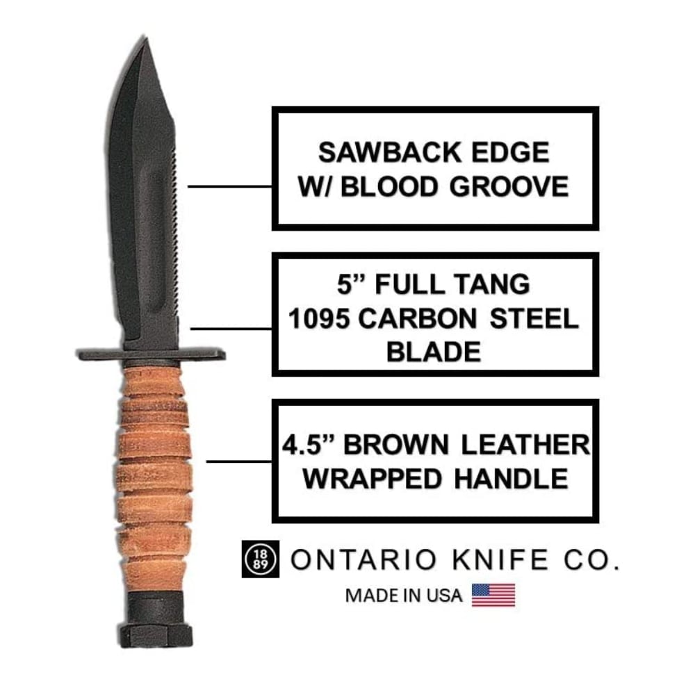 Ontario 499 AIR FORCE SURVIVAL KNIFE 6150 Survival Knife 4