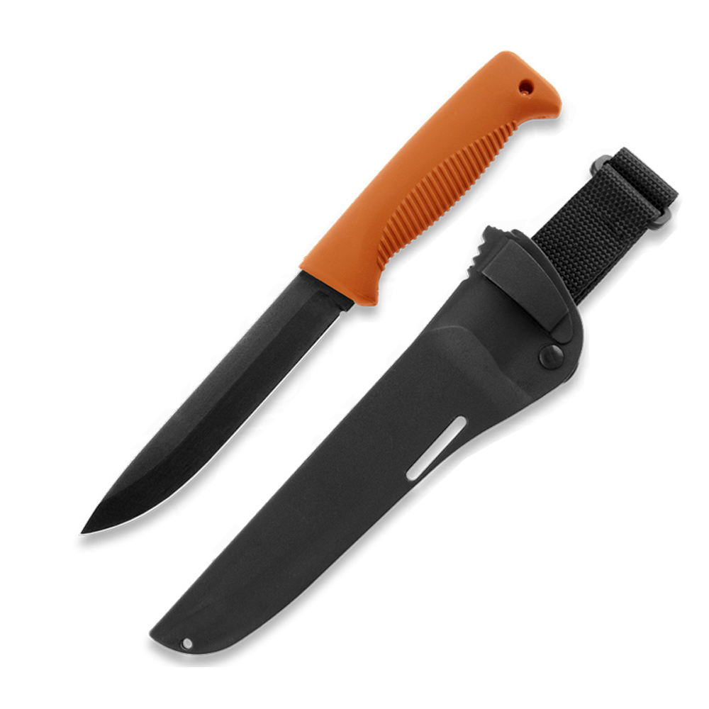 Peltonen M95 Ranger Puukko Black Cerakote FJP140 Composite Orange Sheath 3