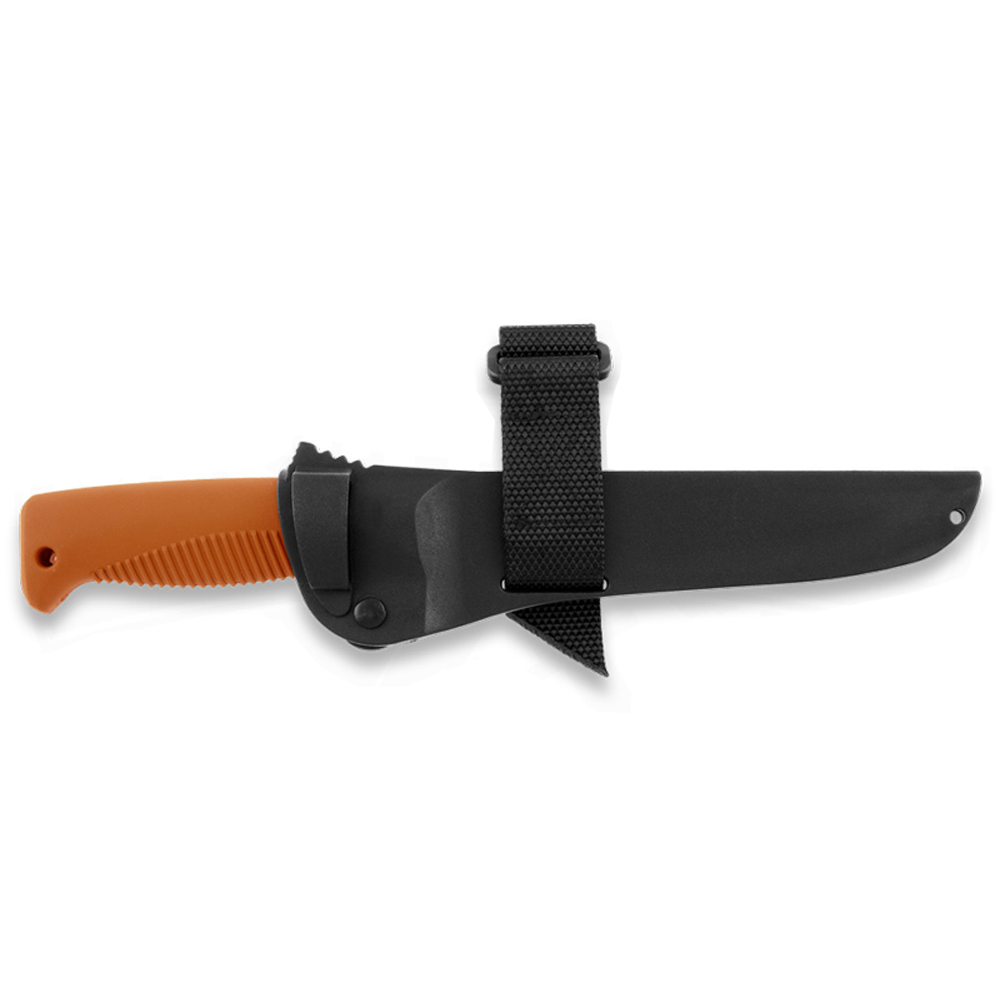Peltonen M95 Ranger Puukko Black Cerakote FJP140 Composite Orange Sheath 5
