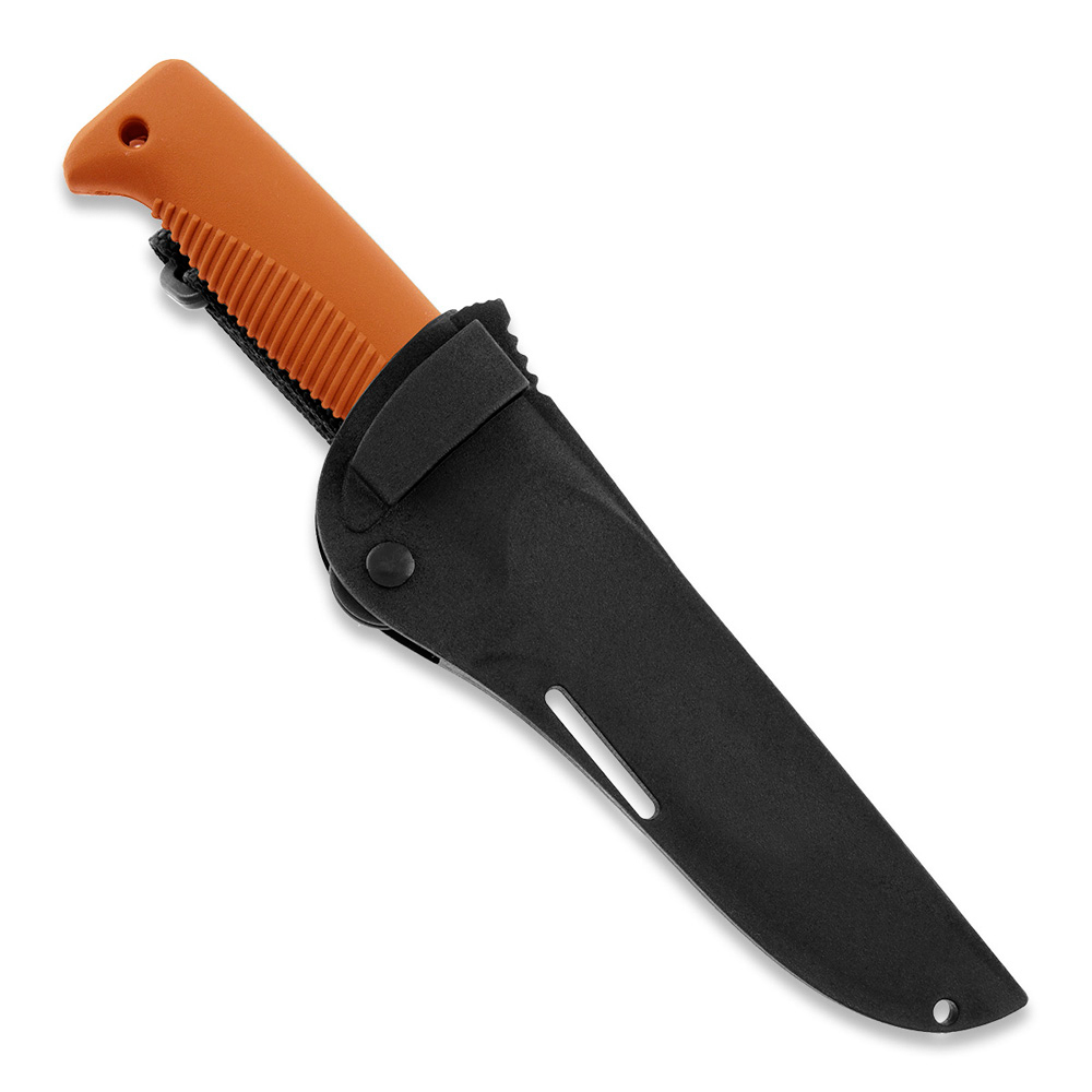 Peltonen M07 Ranger Puukko Black Cerakote FJP137 Orange Handle Composite Black Sheath 4