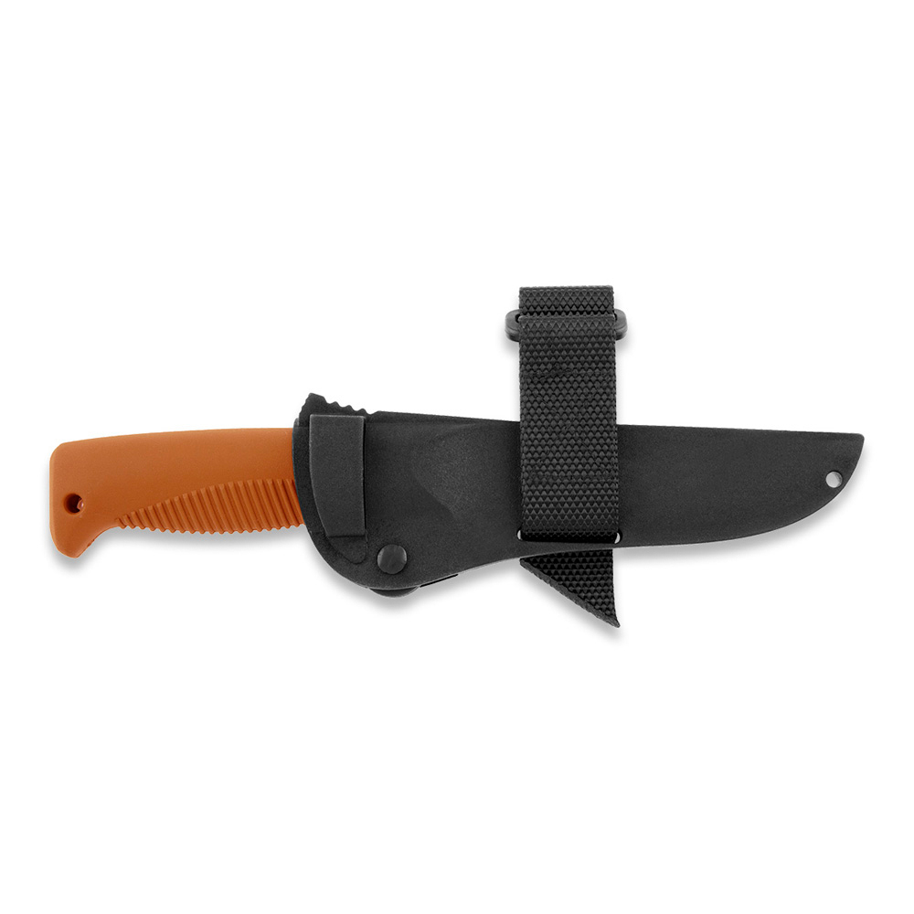 Peltonen M07 Ranger Puukko Black Cerakote FJP137 Orange Handle Composite Black Sheath 5