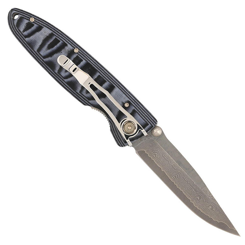 Mcusta MC-10D Classic Wave VG-10 Core Damascus Blue Micarta 2