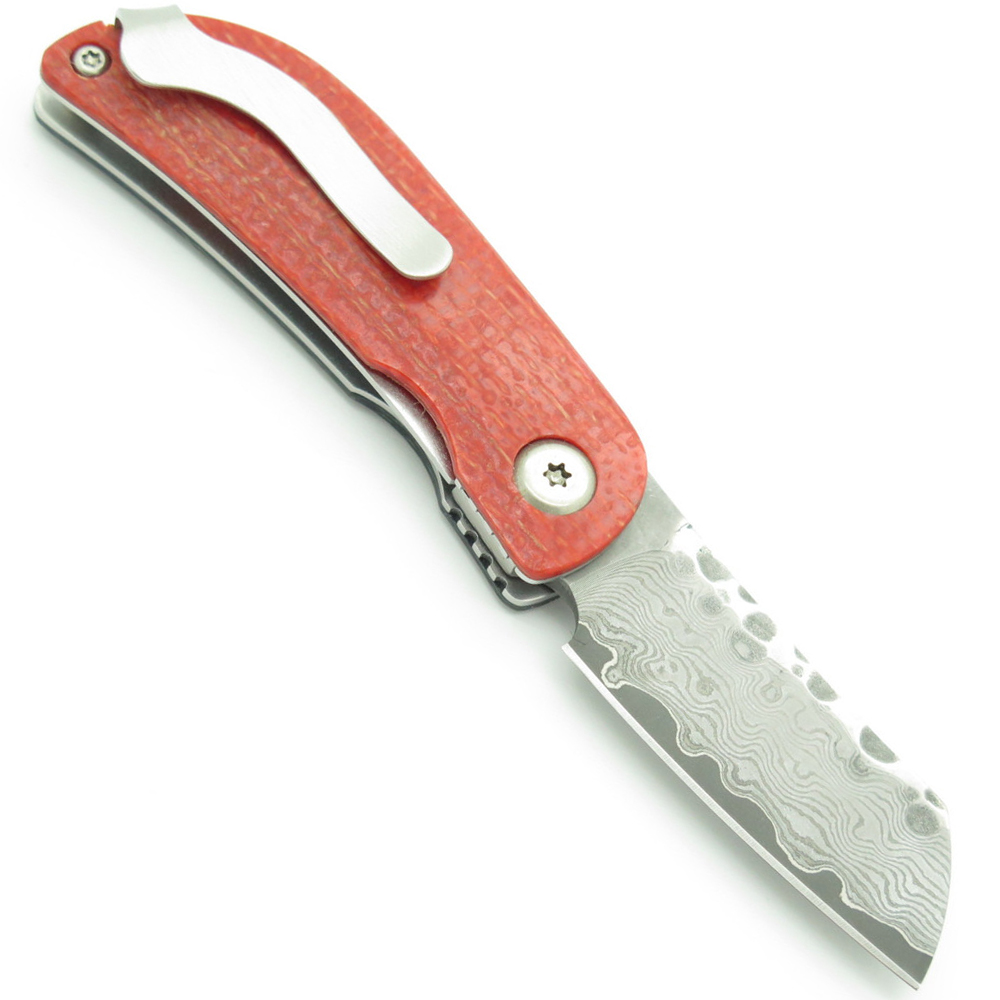 Mcusta MC-211D Petit VG-10 Core Damascus Black/Orange Micarta 4