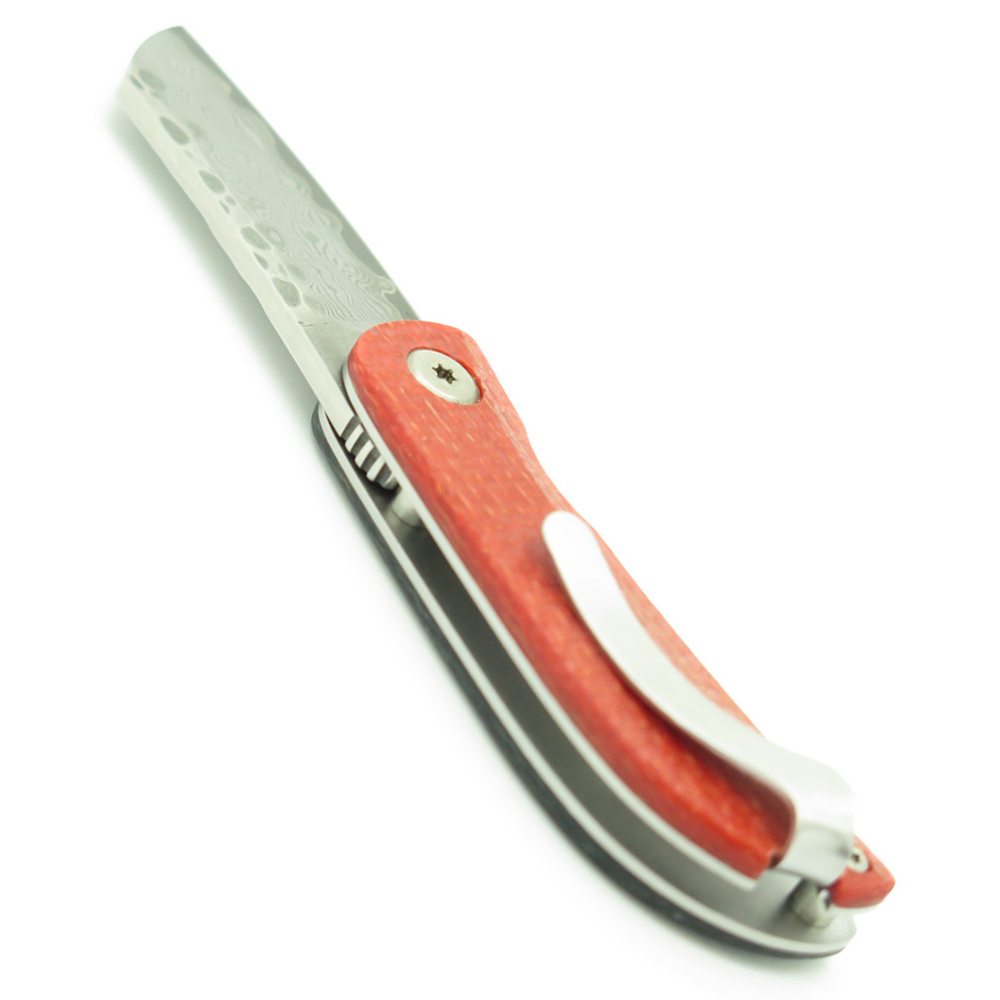 Mcusta MC-211D Petit VG-10 Core Damascus Black/Orange Micarta 5