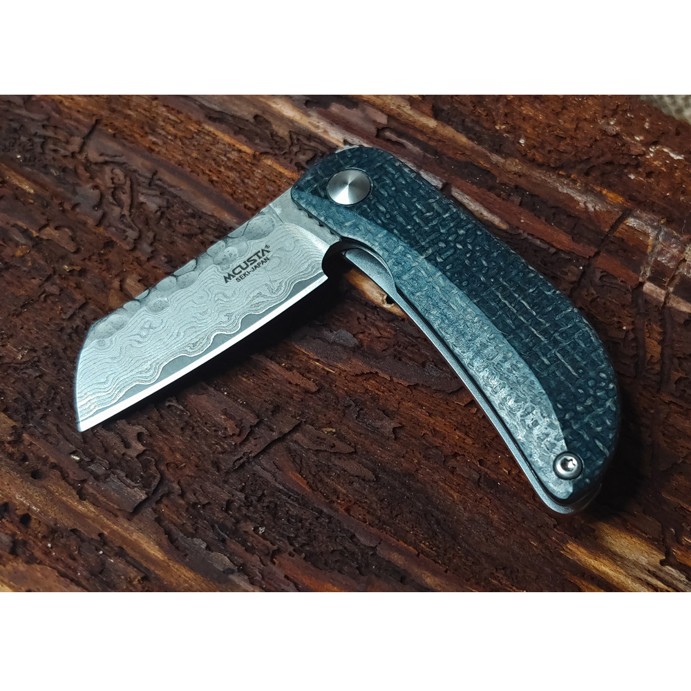 Mcusta MC-211D Petit VG-10 Core Damascus Black/Orange Micarta 6