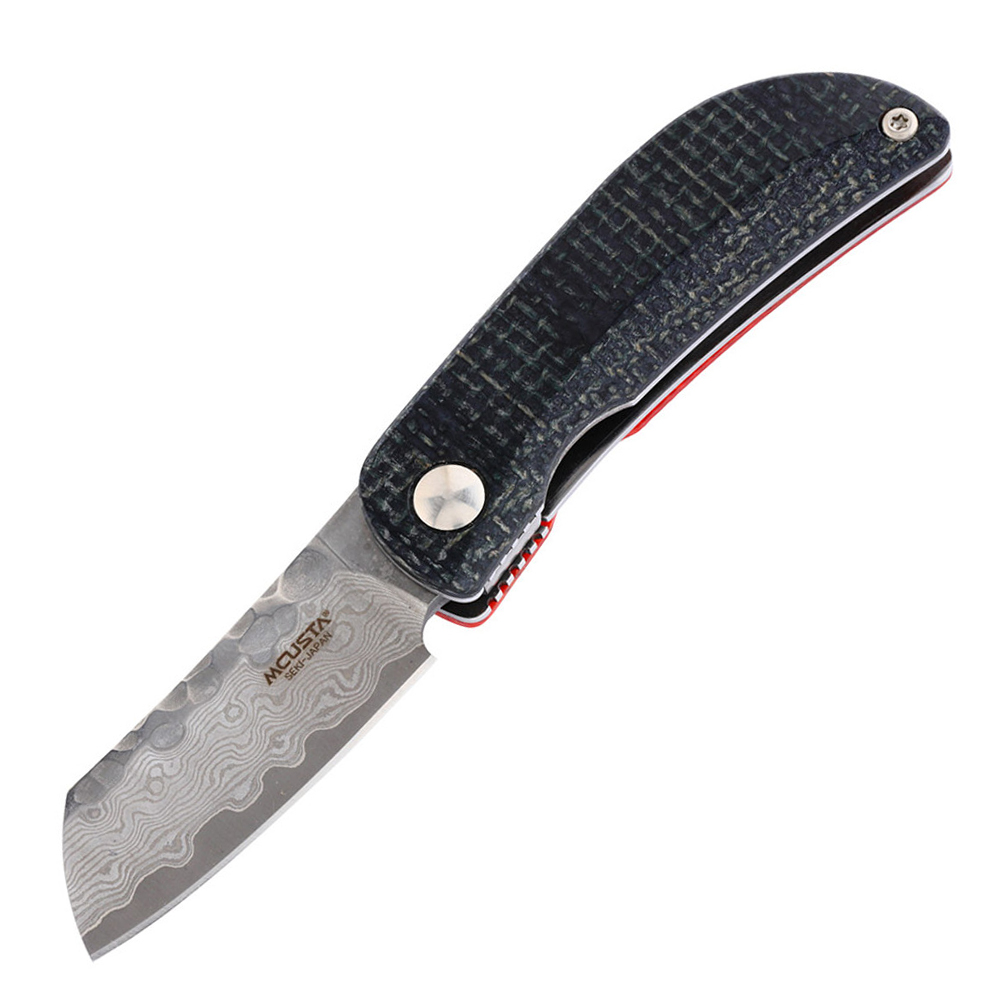 Mcusta MC-211D Petit VG-10 Core Damascus Black/Orange Micarta 1